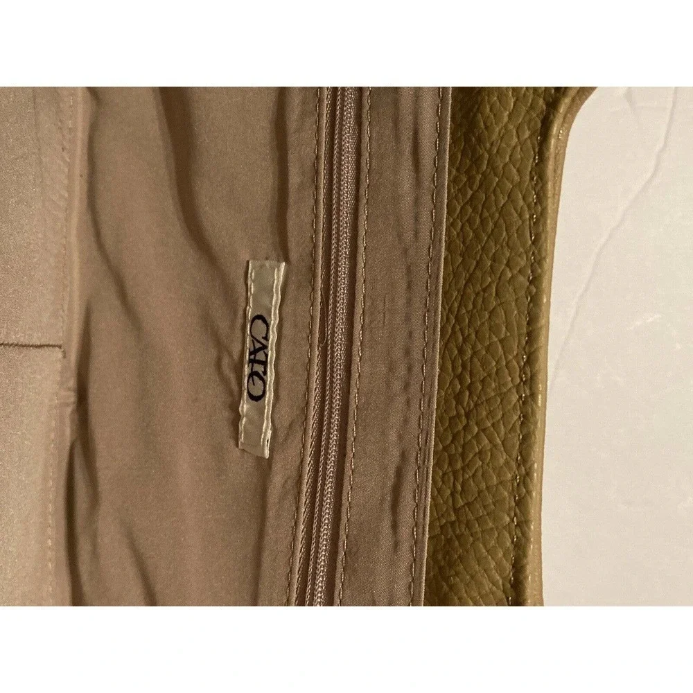 Gold & Tan Lace Wrapped Clutch Purse With Rhinestone Embellishments Evening Bag‎